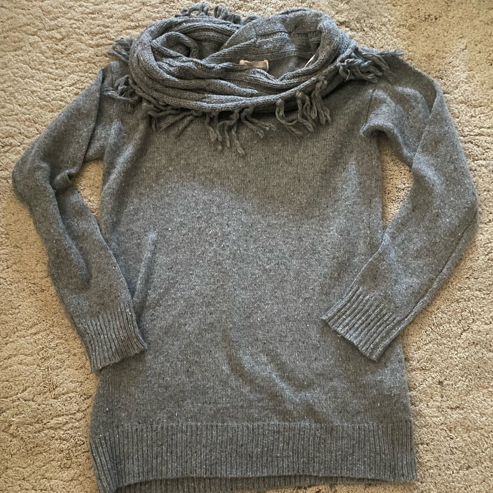Forever 21 Heather Gray Cowl Neck Sweater Fall